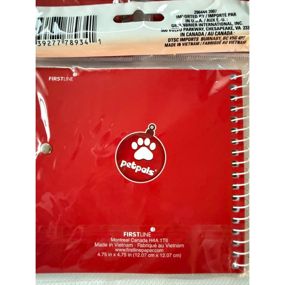NWT Christmas 3 pack - 3D Petpals Puppy Memo Book With Pen 50 Sheets New Sealed